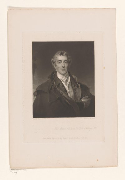 Portret de Arthur Wellesley Mariscal de campo Su Gracia el duque de Wellington (título sobre el objeto) de Edward McInnes