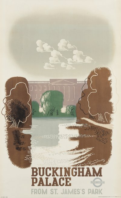 Cartel de London Undrground anunciando el Palacio de Buckingham de Edward McKnight Kauffer