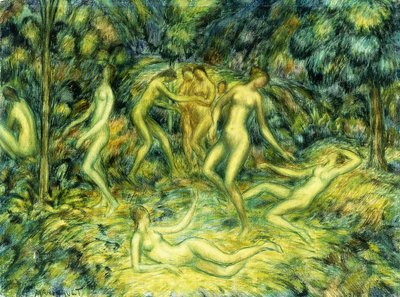 Ninfas bailando, 1918 de Edward Middleton Manigault