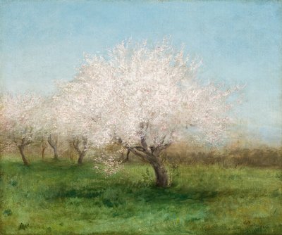 Manzanos en un prado 1890 (Óleo sobre lienzo) de Edward Mitchell Bannister