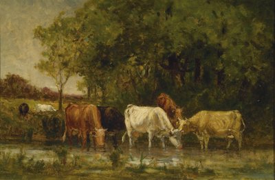 Vacas en el paisaje de Edward Mitchell Bannister