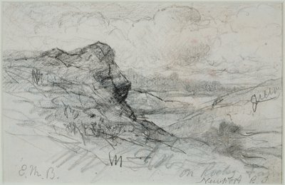 Newport, Rhode Island (#13B) c. 1880s (grafito sobre papel) de Edward Mitchell Bannister