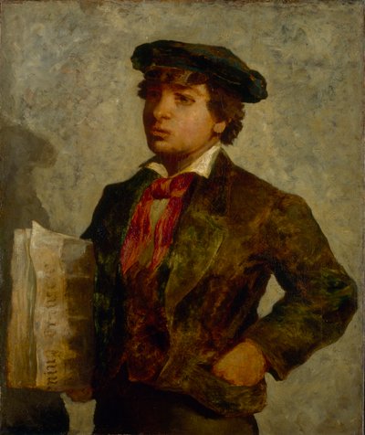 Niño repartidor de periódicos, 1869 de Edward Mitchell Bannister
