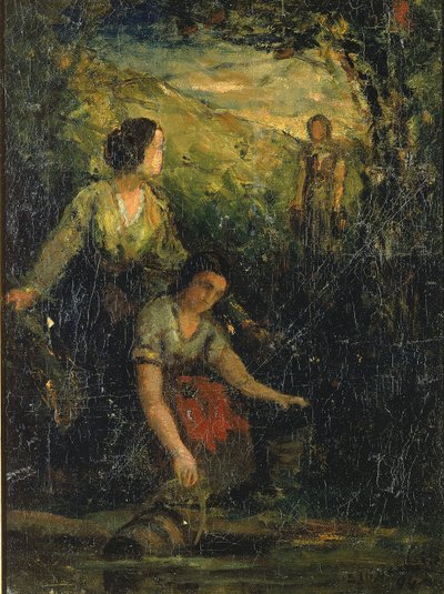 The Drinking Pool (tres mujeres en el agua) de Edward Mitchell Bannister
