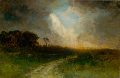Sin título (paisaje, hombre a caballo) de Edward Mitchell Bannister