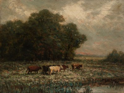 Sin título (paisaje con ganado pastando) de Edward Mitchell Bannister