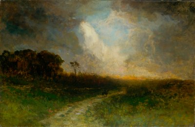 Paisaje sin Título, Hombre a Caballo de Edward Mitchell Bannister