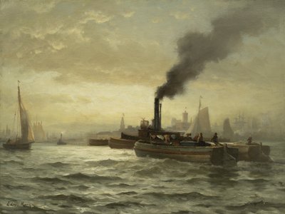 Puerto de Nueva York, N.Y.C, 1880 de Edward Moran