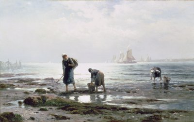 Recolectores de ostras, 1883 de Edward Moran