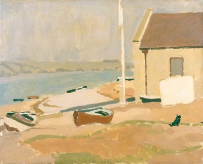 Lifeboat House, Ferryside (Óleo sobre lienzo) de Edward Morland Lewis