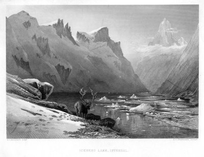Lago Iceberg, Isterdal, Noruega, mediados-finales del siglo XIX de Edward Paxman Brandard