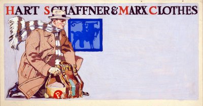 Anuncio de ropa Hart, Schaffner & Marx, pub. 1900 de Edward Penfield