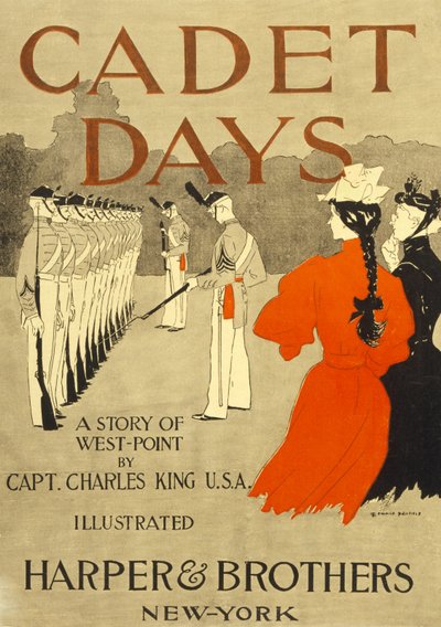 Portada de Cadet Days, por el Capitán Charles King U.S.A., pub. Nueva York, 1894 de Edward Penfield