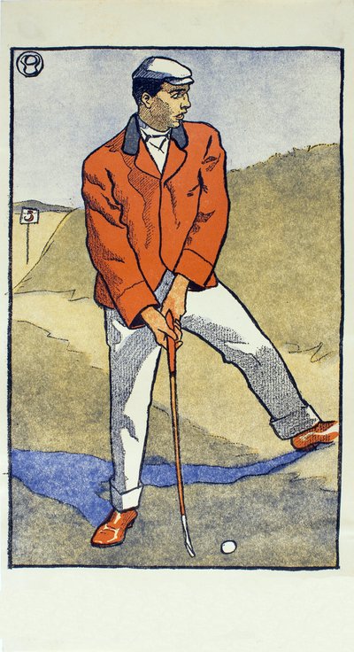 Junio/Julio, detalle del Calendario de Golf de 1931 de Edward Penfield