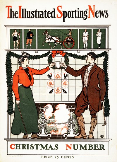 El Noticias Deportivas Ilustradas, Número de Navidad, 1900 de Edward Penfield