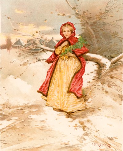 Una Caperucita Roja Colonial de Edward Percy Moran