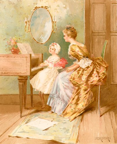 La lección de clavecín de Edward Percy Moran
