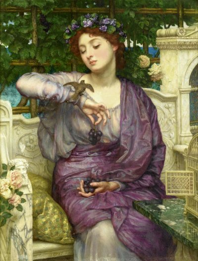 Lesbia y su gorrión de Edward Poynter