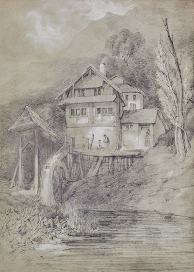 Paisaje con molino de agua de Edward Pretty