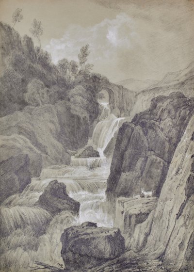 Paisaje con cascadas de Edward Pretty