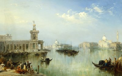 Una vista de Venecia (óleo sobre lienzo) de Edward Pritchett