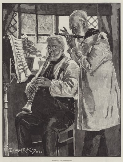 Ensayo de los músicos del pueblo de Edward R. King