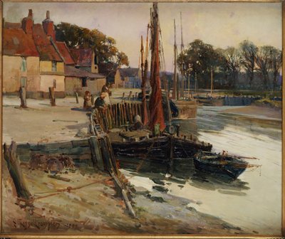 Un pueblo pesquero de Cornualles, 1900 de Edward Reginald Frampton