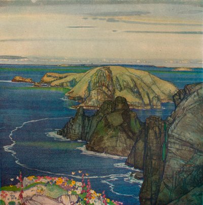 La isla de Brecqhou, frente a Sark, c. 1921 de Edward Reginald Frampton
