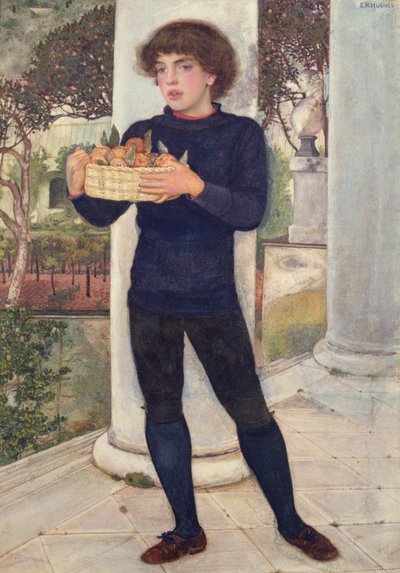 Una cesta de naranjas de Edward Robert Hughes