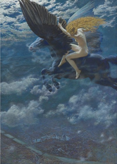 Idilio de ensueño: Una valquiria, c. 1902 de Edward Robert Hughes