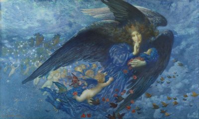 La noche con su tren de estrellas, 1912 de Edward Robert Hughes