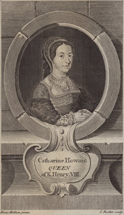Catherine Howard, quinta esposa del Rey Enrique VIII (grabado) de Edward Rooker