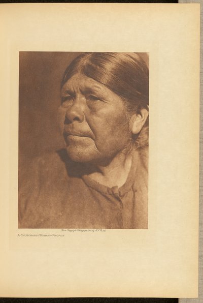 Una mujer chukchansi - Perfil de Edward S. Curtis