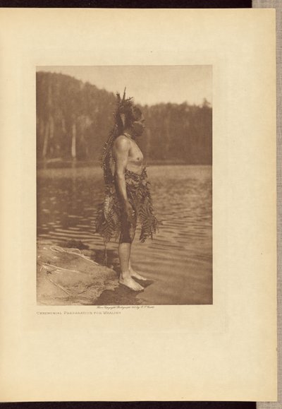 Preparación ceremonial para la caza de la ballena de Edward S. Curtis