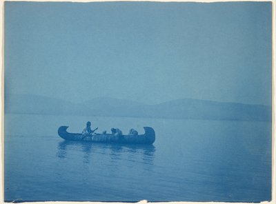 Cruzar el lago-Kutenai de Edward S. Curtis