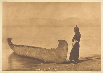 En la orilla del lago - Kutenai de Edward S. Curtis