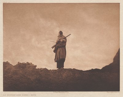 Cartera III, Plancha 110: El cazador de ovejas de montaña de Edward S. Curtis