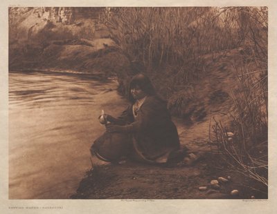 Cartera II, Plancha 75: Obtener agua-Havasupai de Edward S. Curtis