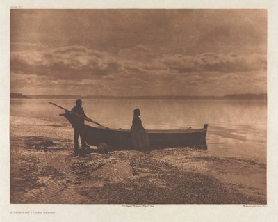 Portfolio IX, Plate 312: Evening on Puget Sound de Edward S. Curtis