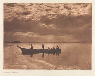 Portfolio IX, Plate 316: Sunset on Puget Sound de Edward S. Curtis