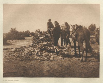 Cartera I, Lámina 30: En el santuario-Navaho de Edward S. Curtis