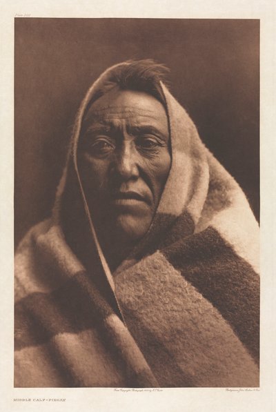 Portfolio VI, Plate 202: Middle Calf - Piegan de Edward S. Curtis