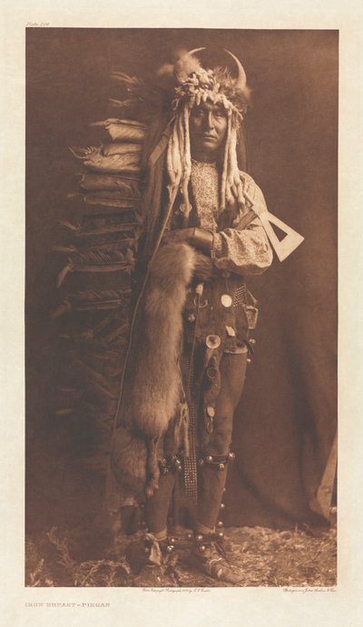 Portfolio VI, Plate 206: Iron Breast - Piegan de Edward S. Curtis
