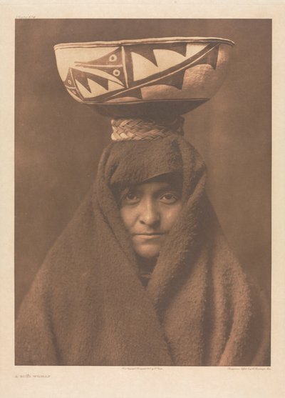 Cartera XVII, Lámina 614: Una mujer zuñi de Edward S. Curtis