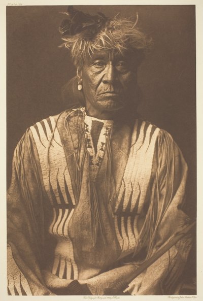 Látigo rojo - Atsina de Edward S. Curtis