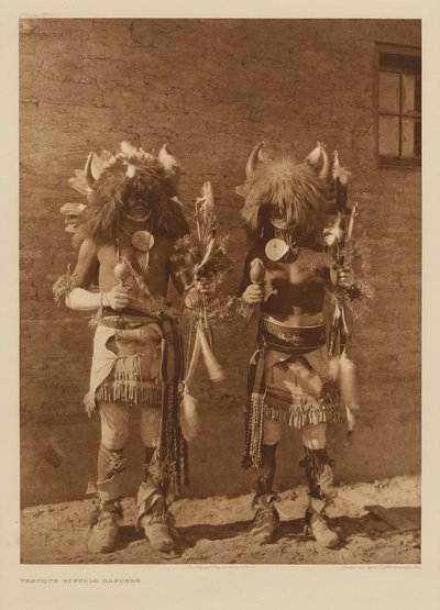Bailarines de búfalo de Tesuque de Edward S. Curtis