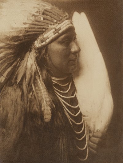 [Tres Plumas - Un Nativo Americano Nez Perce] de Edward S. Curtis