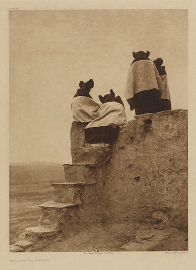 Observando a los bailarines de Edward S. Curtis