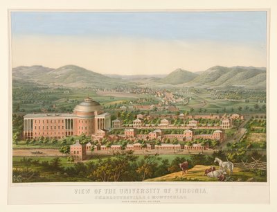 Vista de la Universidad de Virginia de Edward Sachse