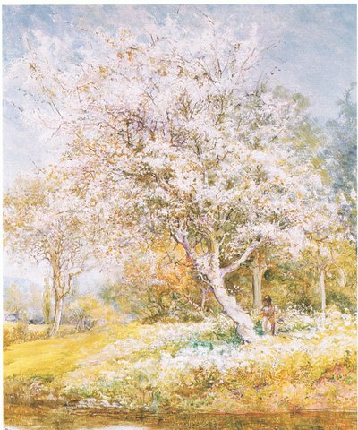 Recogiendo flores, de revista o libro de fuente desconocida (litografía en color) de Edward Samuel Harper